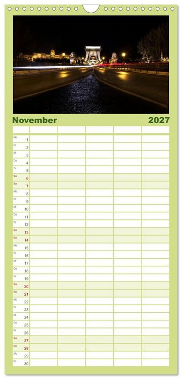 Produktbild: Familienplaner 2027 - So sch&ouml;n ist Ungarn. Sehenswertes am Balaton und in Budapest mit 5 Spalten (Wandkalender, 21 x 45 cm) CALVENDO