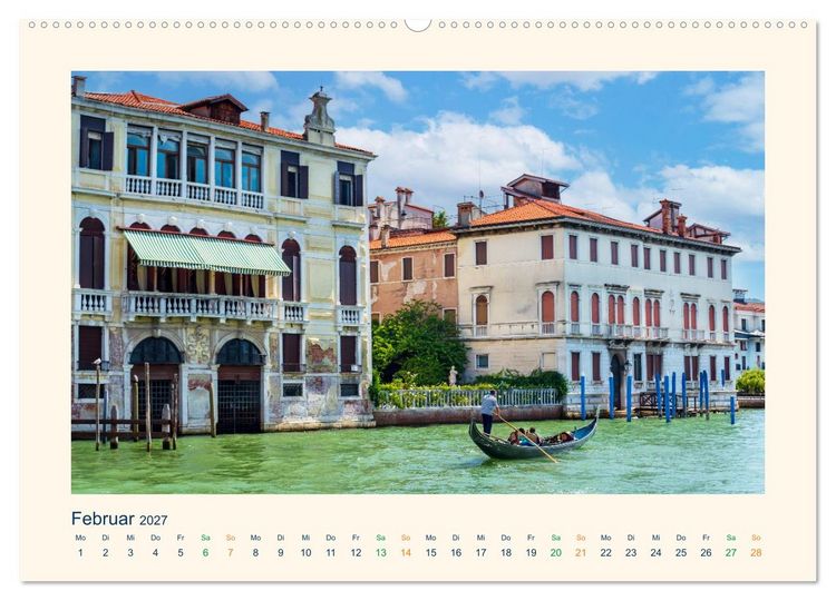 Produktbild: Venedig, die zeitlos Elegante (Wandkalender 2027 DIN A2 quer), CALVENDO Monatskalender