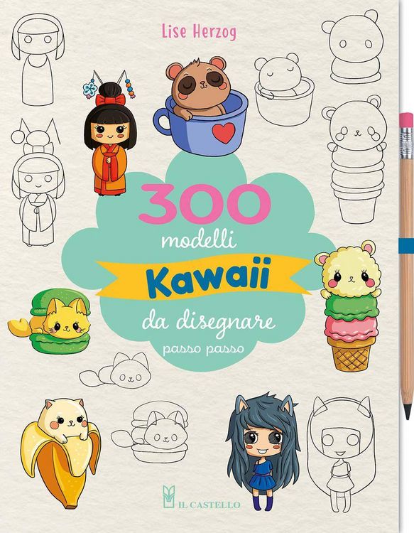 Produktbild: 300 modelli kawaii da disegnare passo passo