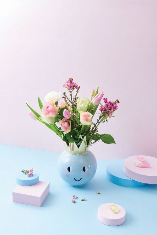 Produktbild: Keramik Vase Krone, blau