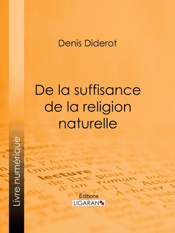 Produktbild: De la suffisance de la religion naturelle