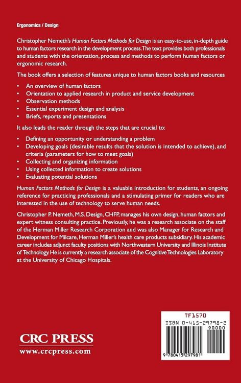 Produktbild: Human Factors Methods for Design