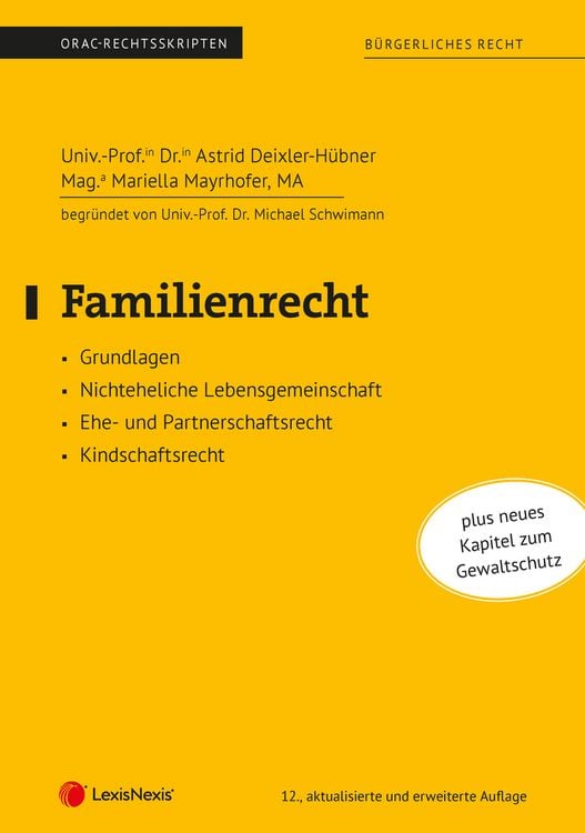 Bild vom Artikel Familienrecht (Skriptum) vom Autor Astrid Deixler-Hübner