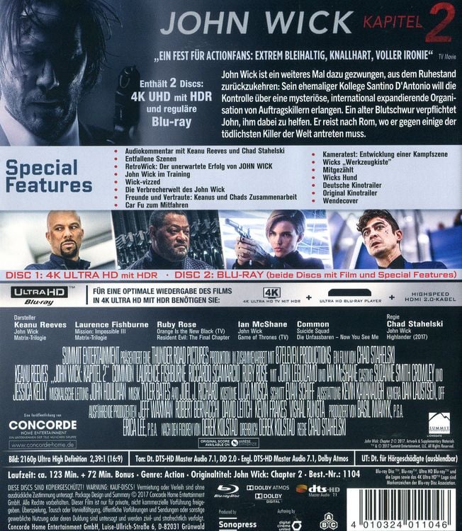 Produktbild: John Wick: Kapitel 2 (4K Ultra HD) ( + Blu-ray)