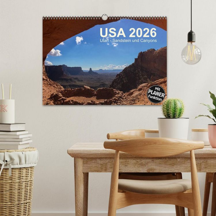 Produktbild: USA 2026 Utah - Sandstein und Canyons (Wandkalender 2026 DIN A3 quer), CALVENDO Monatskalender