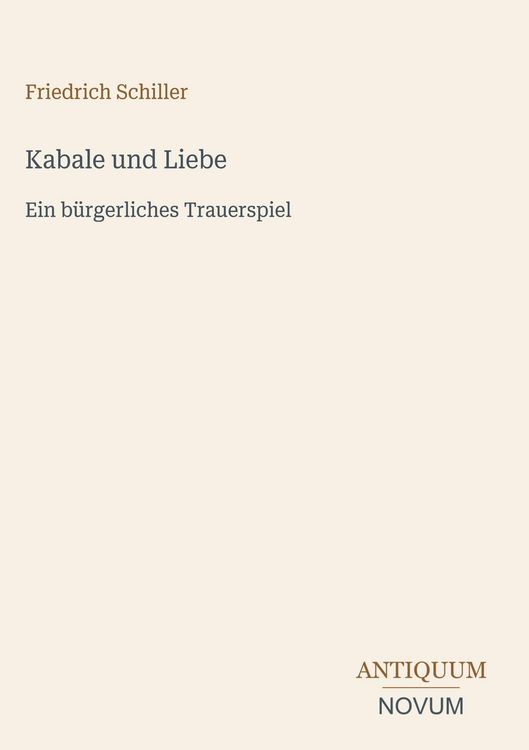 Produktbild: Kabale und Liebe