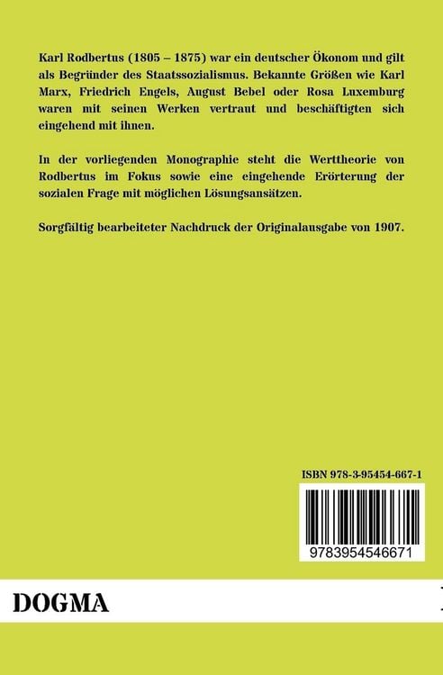 Produktbild: Rodbertus' Stellung zur sozialen Frage