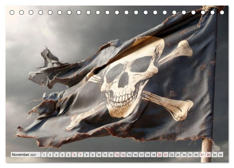 Produktbild: Piraten - Legenden der sieben Meere (Tischkalender 2027 DIN A5 quer), CALVENDO Monatskalender
