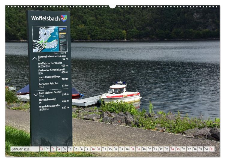 Produktbild: Rurberg und Woffelsbach - Leben wo andere Urlaub machen, in der Eifel (Wandkalender 2026 DIN A2 quer), CALVENDO Monatskalender