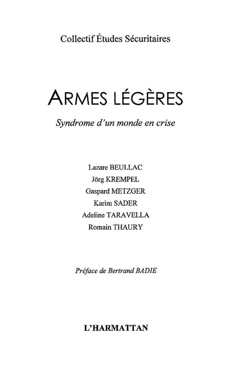 Produktbild: Armes legeres: syndrome d'un monde en cr