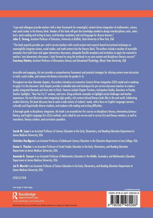 Produktbild: Teaching Disciplinary Literacy in Grades K-6