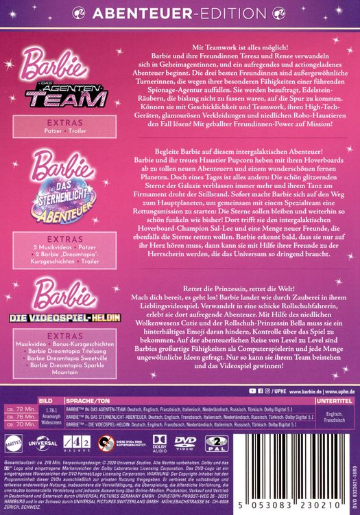 Produktbild: Barbie Abenteuer-Edition [3 DVDs]
