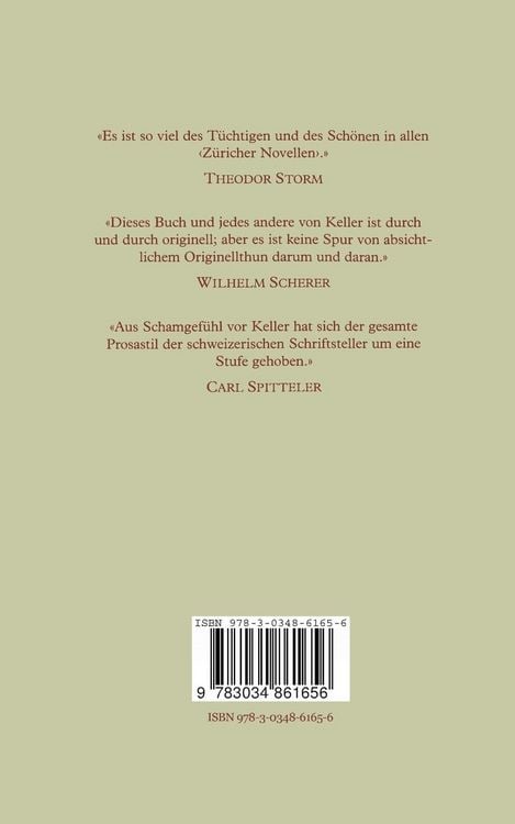 Produktbild: Gottfried Keller Z&uuml;richer Novellen