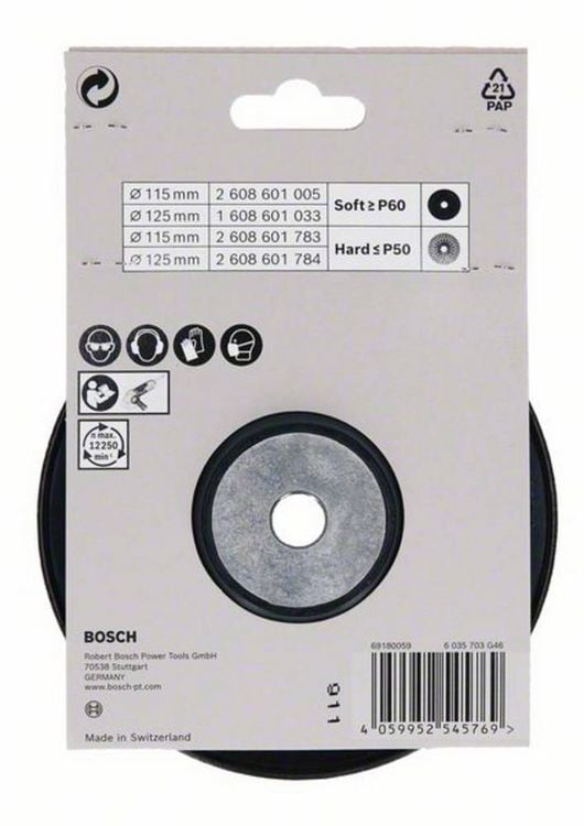 Produktbild: Bosch Accessories 2608601784 St&uuml;tzteller M14 Hart Durchmesser 125mm