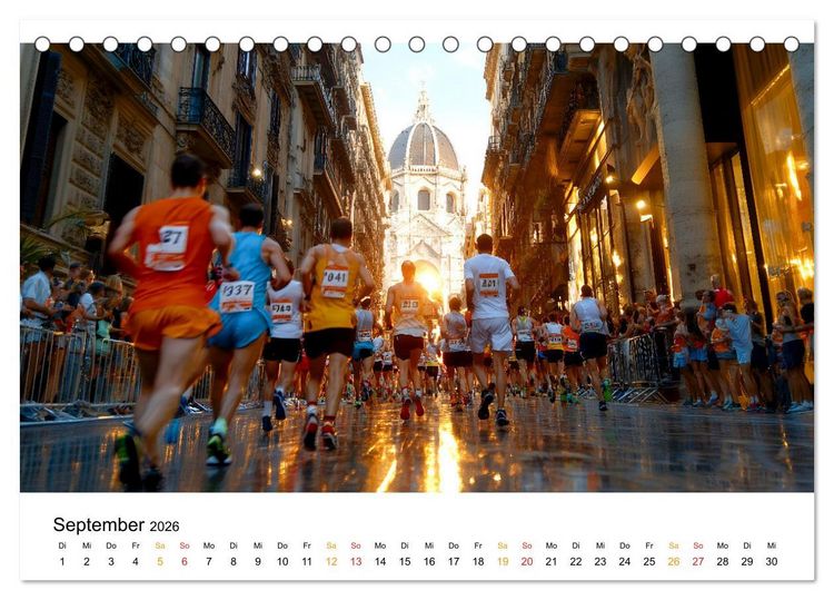 Produktbild: Marathon Power (Tischkalender 2026 DIN A5 quer), CALVENDO Monatskalender