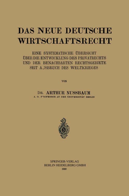 Produktbild: Das Neue Deutsche Wirtschaftsrecht