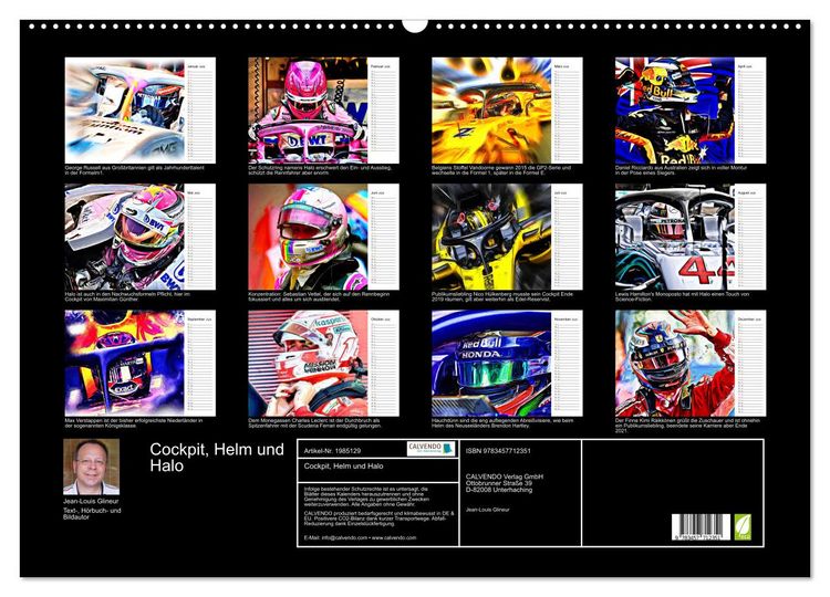 Produktbild: Cockpit, Helm und Halo (Wandkalender 2026 DIN A2 quer), CALVENDO Monatskalender