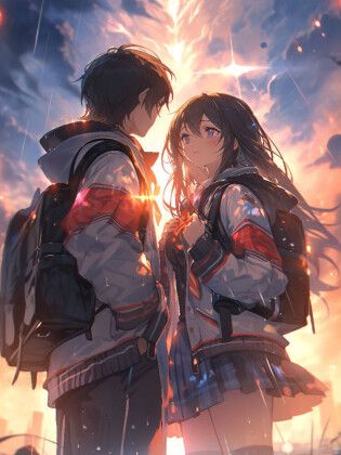 Produktbild: CALVENDO Puzzle Nach der Schule - Manga Liebesp&auml;rchen | 1000 Teile Lege-Gr&ouml;&szlig;e 64x48cm Foto-Puzzle f&uuml;r gl&uuml;ckliche Stunden