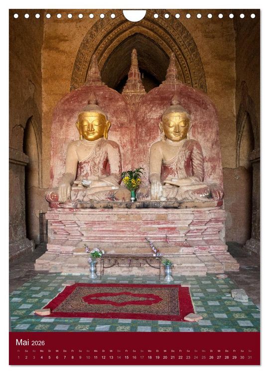 Produktbild: MYANMAR SPIRITUELL 2026 (Wandkalender 2026 DIN A4 hoch), CALVENDO Monatskalender