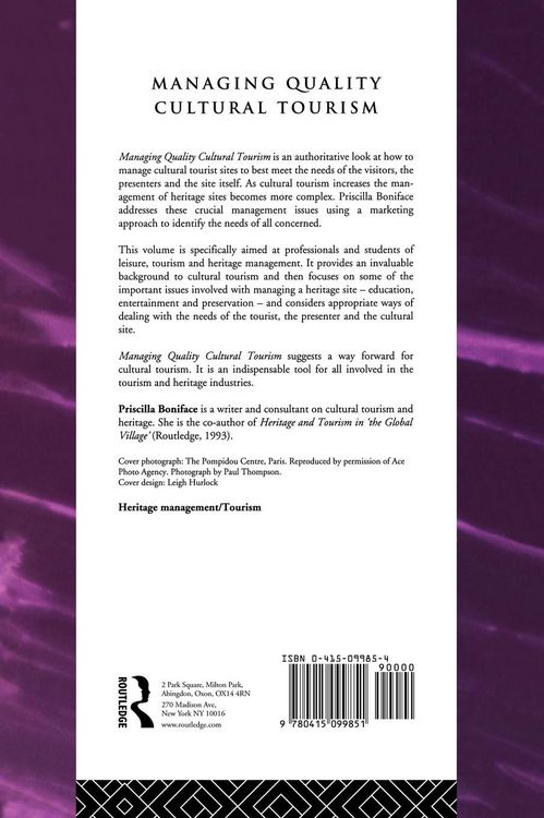 Produktbild: Managing Quality Cultural Tourism