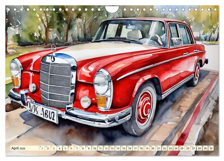 Produktbild: Oldtimer - Kultmodelle aus den 1960er Jahren (Wandkalender 2026 DIN A4 quer), CALVENDO Monatskalender