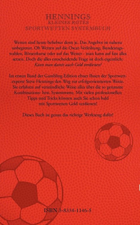 Produktbild: Hennings kleines rotes Sportwetten Systembuch