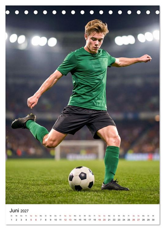 Produktbild: Am Ball - Dynamik des modernen Fu&szlig;balls (Tischkalender 2027 DIN A5 hoch), CALVENDO Monatskalender