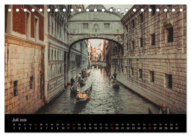 Produktbild: Traumstadt Venedig (Tischkalender 2026 DIN A5 quer), CALVENDO Monatskalender