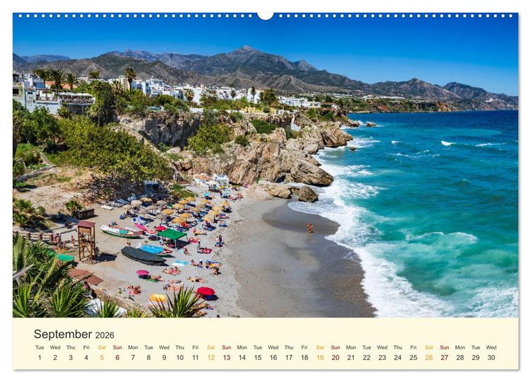 Produktbild: Costa del Sol - the sunny side of Andalusia (High Quality Premium Wall Calendar 2026 DIN A2 landscape),CALVENDO 12 Month Wall Calendar