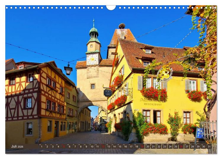 Produktbild: Rothenburg o. d. Tauber - Perle des Taubertales (Wandkalender 2026 DIN A3 quer), CALVENDO Monatskalender