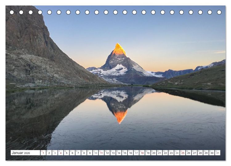 Produktbild: Matterhorn - Berg der Berge (Tischkalender 2026 DIN A5 quer), CALVENDO Monatskalender