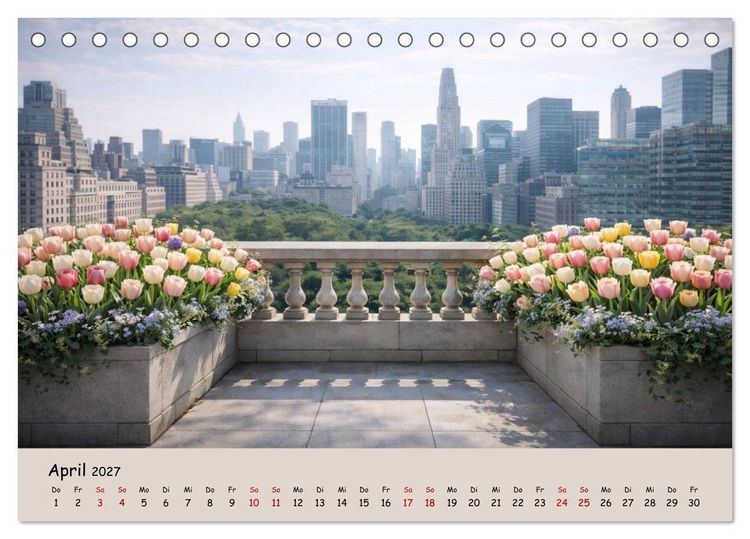 Produktbild: Urbane Oasen - Wo die Stadt aufblüht (Tischkalender 2027 DIN A5 quer), CALVENDO Monatskalender