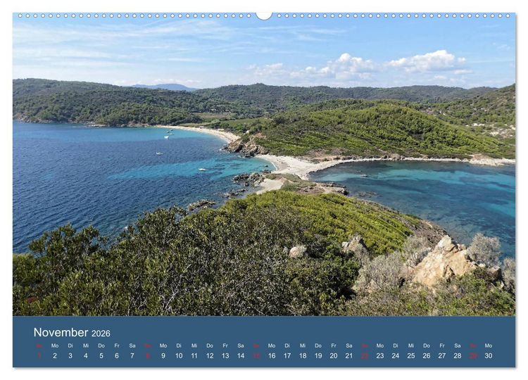 Produktbild: Frankreichs sch&ouml;nste K&uuml;sten (Wandkalender 2026 DIN A2 quer), CALVENDO Monatskalender