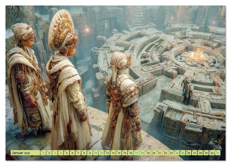 Produktbild: Labyrinthe - Der Fantasie (Tischkalender 2026 DIN A5 quer), CALVENDO Monatskalender