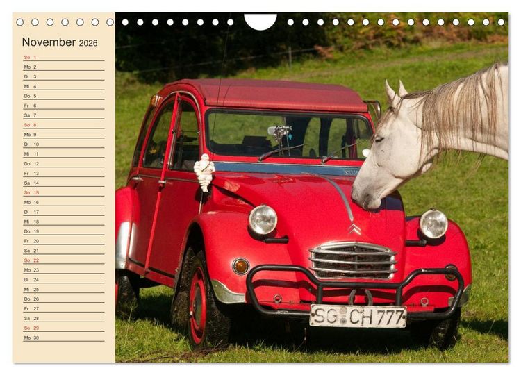 Produktbild: Citro&euml;n 2CV - Ente rot (Wandkalender 2026 DIN A4 quer), CALVENDO Monatskalender