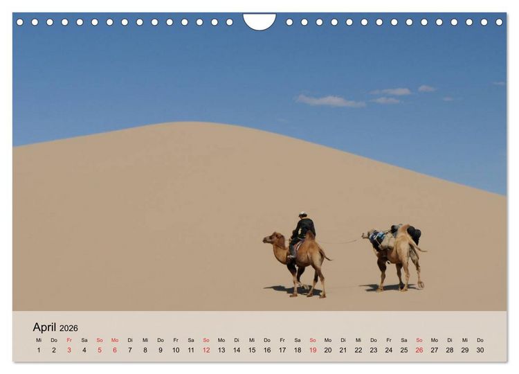 Produktbild: Kamele in der W&uuml;stensonne (Wandkalender 2026 DIN A4 quer), CALVENDO Monatskalender