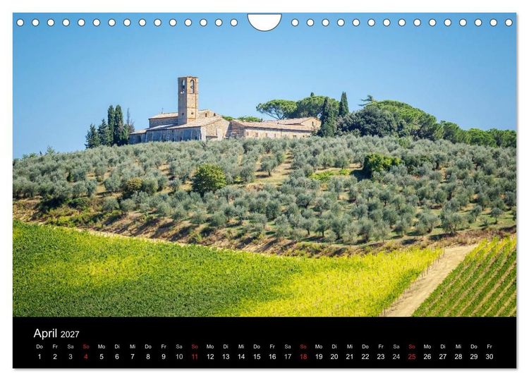 Produktbild: Toskana Landschaften (Wandkalender 2027 DIN A4 quer), CALVENDO Monatskalender