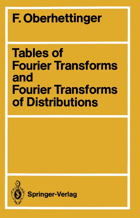 Produktbild: Tables of Fourier Transforms and Fourier Transforms of Distributions