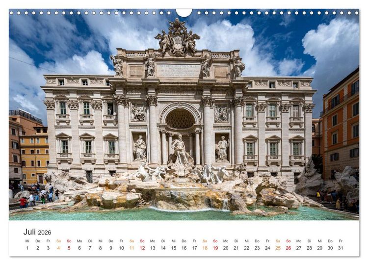 Produktbild: Rom &ndash; Geschichte, Glanz und Gassen (Wandkalender 2026 DIN A3 quer), CALVENDO Monatskalender