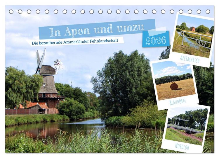 Produktbild: In Apen und umzu (Tischkalender 2026 DIN A5 quer), CALVENDO Monatskalender