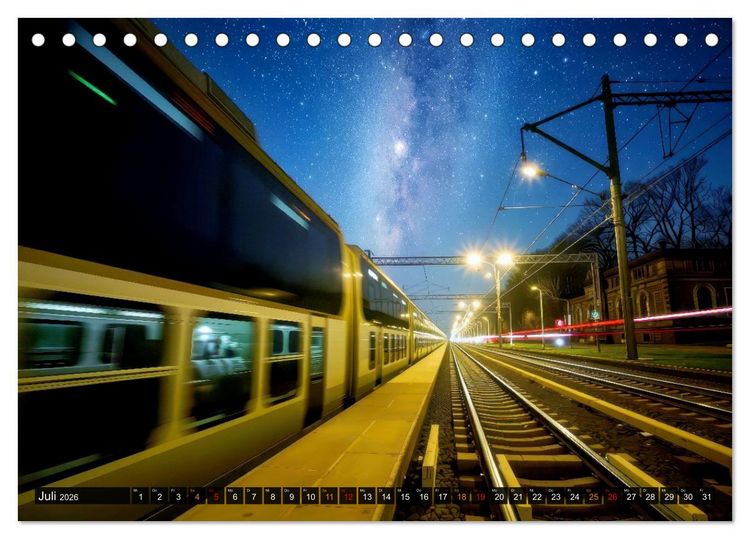 Produktbild: Z&uuml;ge in Bewegung (Tischkalender 2026 DIN A5 quer), CALVENDO Monatskalender