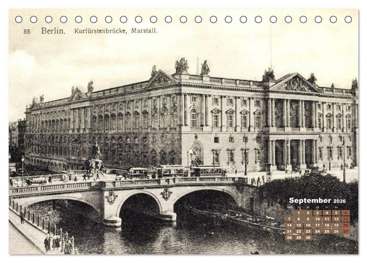 Produktbild: Gr&uuml;&szlig;e aus Berlin &ndash; Die Stadt in historischen Ansichten (Tischkalender 2026 DIN A5 quer), CALVENDO Monatskalender