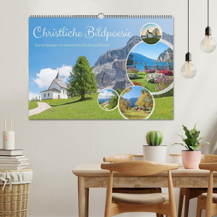 Produktbild: Christliche Bildpoesie 2026 (Wandkalender 2026 DIN A2 quer), CALVENDO Monatskalender