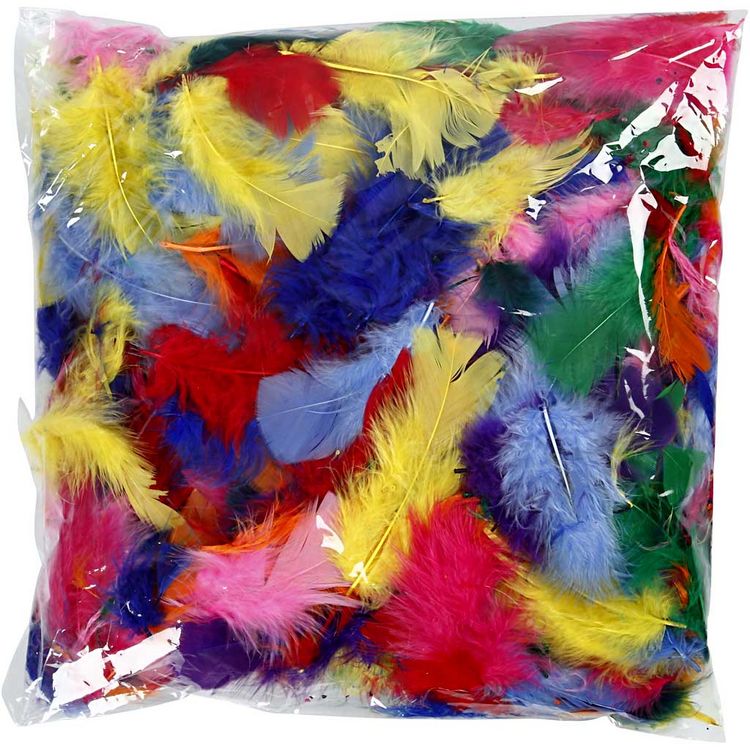 Produktbild: Creativ Company Daunen, Gr&ouml;&szlig;e 7-8 cm, Sortierte Farben, 50 g