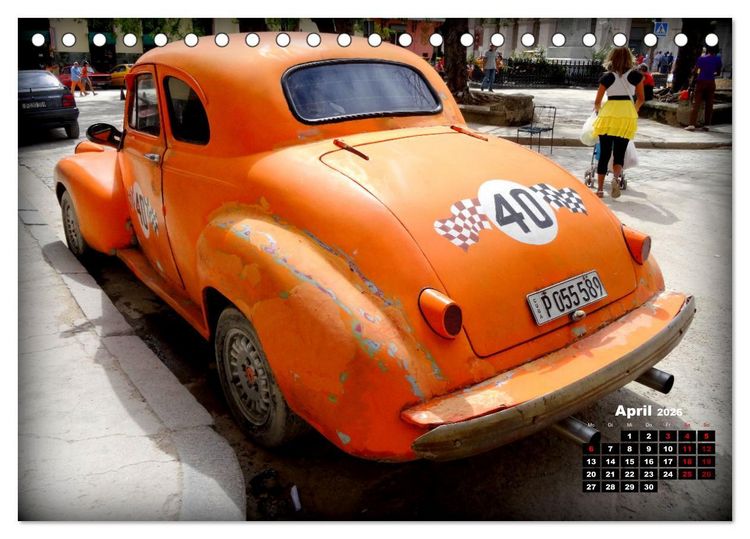 Produktbild: Chevy 1940-1941 - Mit 80 plus unterwegs in Kuba (Tischkalender 2026 DIN A5 quer), CALVENDO Monatskalender