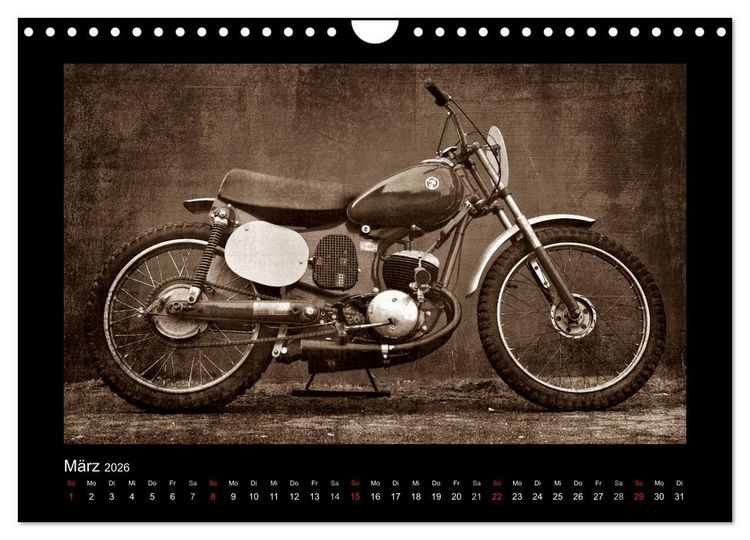 Produktbild: Motorrad Oldtimer (Wandkalender 2026 DIN A4 quer), CALVENDO Monatskalender
