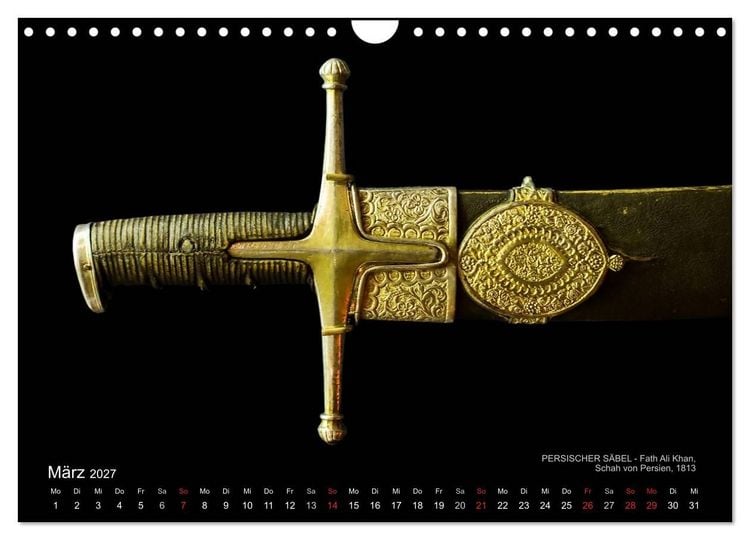 Produktbild: Historische R&uuml;stungen und Waffen (Wandkalender 2027 DIN A4 quer), CALVENDO Monatskalender