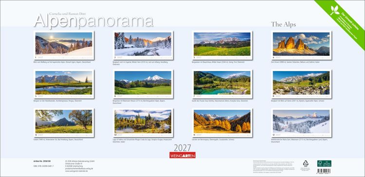 Produktbild: Alpenpanorama Kalender 2027