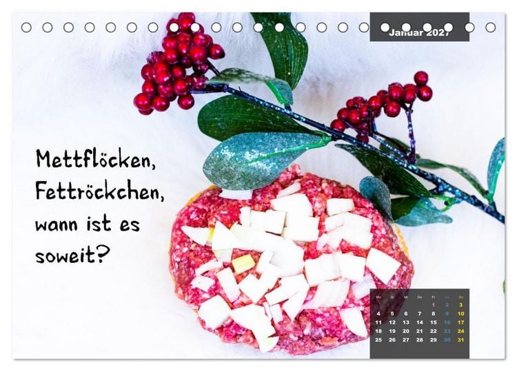 Produktbild: Mettkalender - Spread some more Mett (Tischkalender 2027 DIN A5 quer), CALVENDO Monatskalender