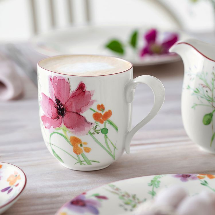 Villeroy & Boch Petit Fleur Caffettiera, Bricco di Porcellana Premium con Fini Rilievi e Motivi